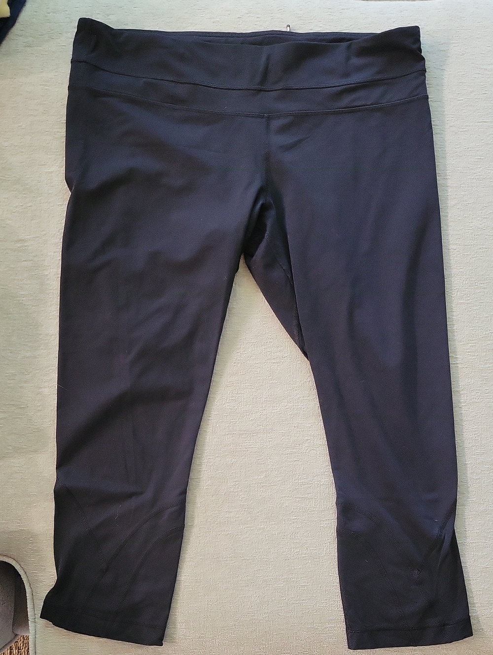 Lululemon Black Leggings. Zipper In Back Size 12